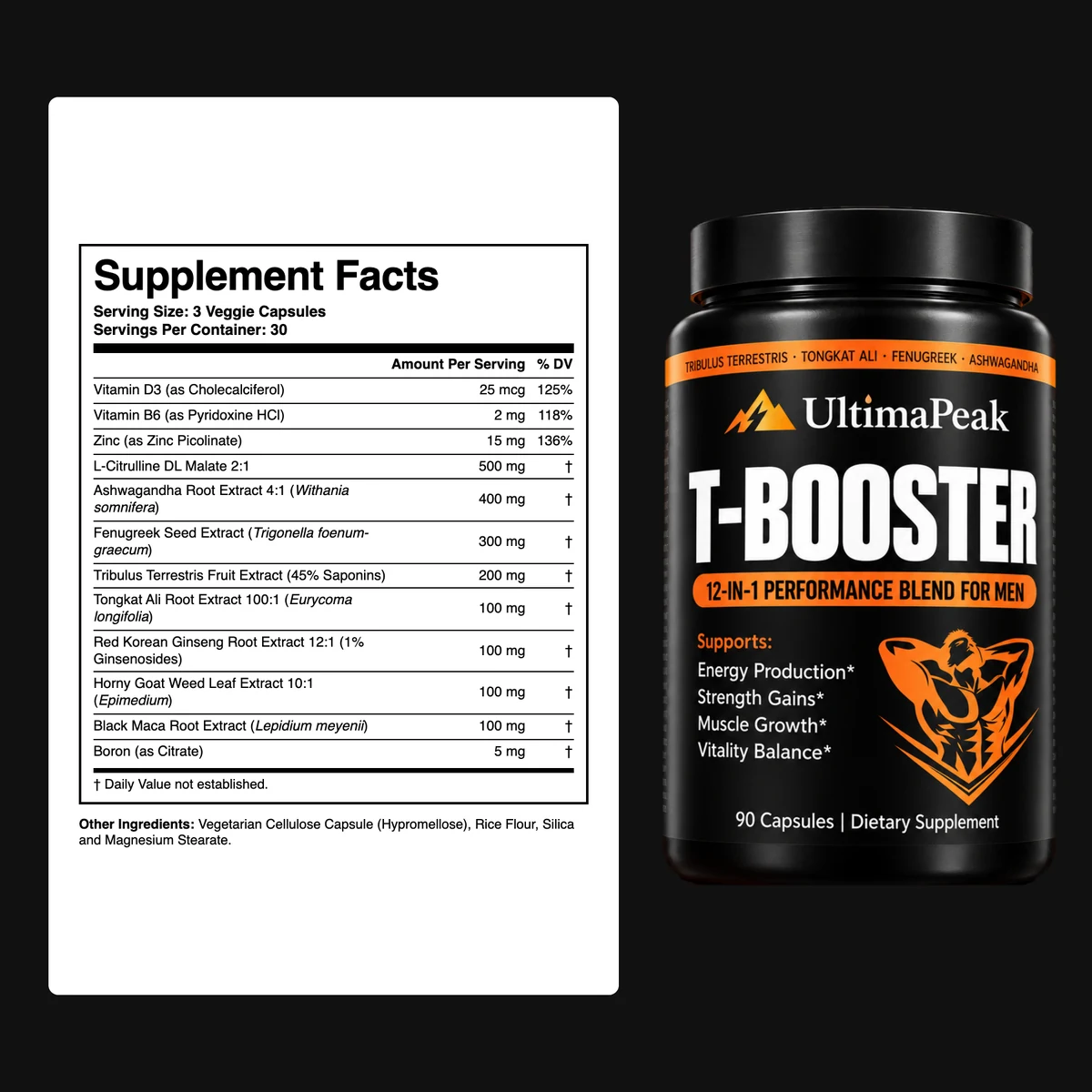 T-Booster supplement facts